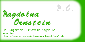 magdolna ornstein business card